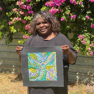 Yam Flower by Dulcie Pwerle | Stretched (SOLD)