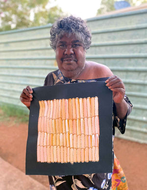 Desert Yam by Jeannie Mills Pwerle | Stretched (SOLD)