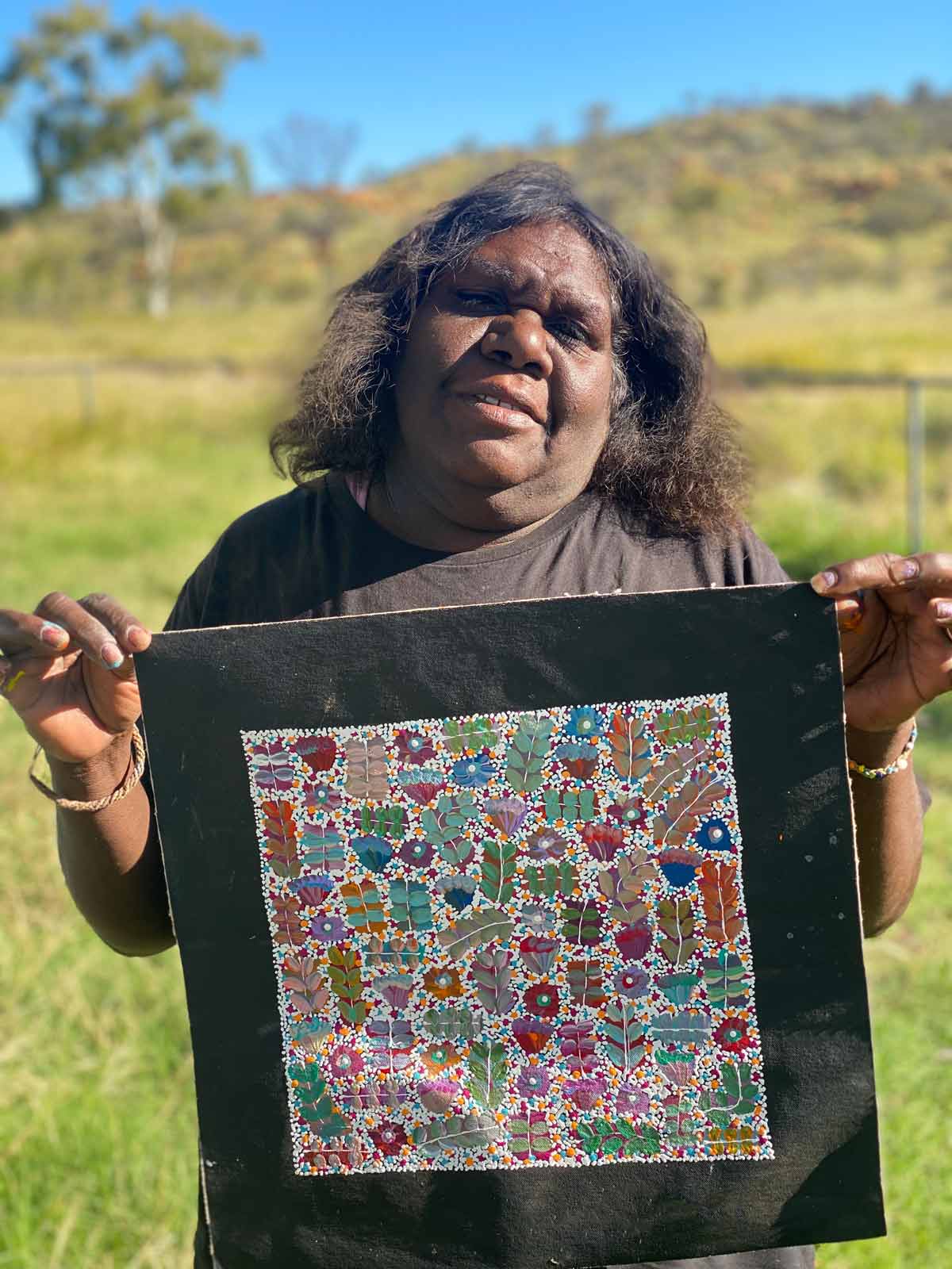 Bush Medicine by Joycie Morton Petyarre | STRETCHED (SOLD)