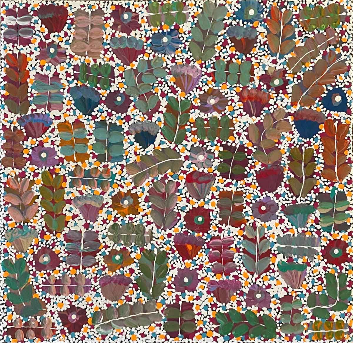 Bush Medicine by Joycie Morton Petyarre | STRETCHED (SOLD)
