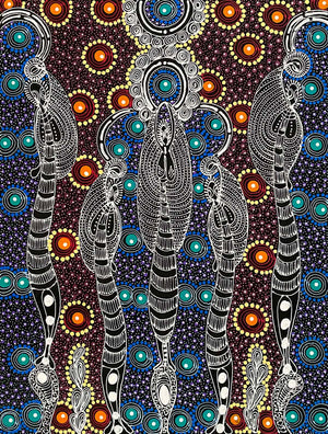 Dreamtime Sisters by Colleen Wallace Nungari (SOLD)