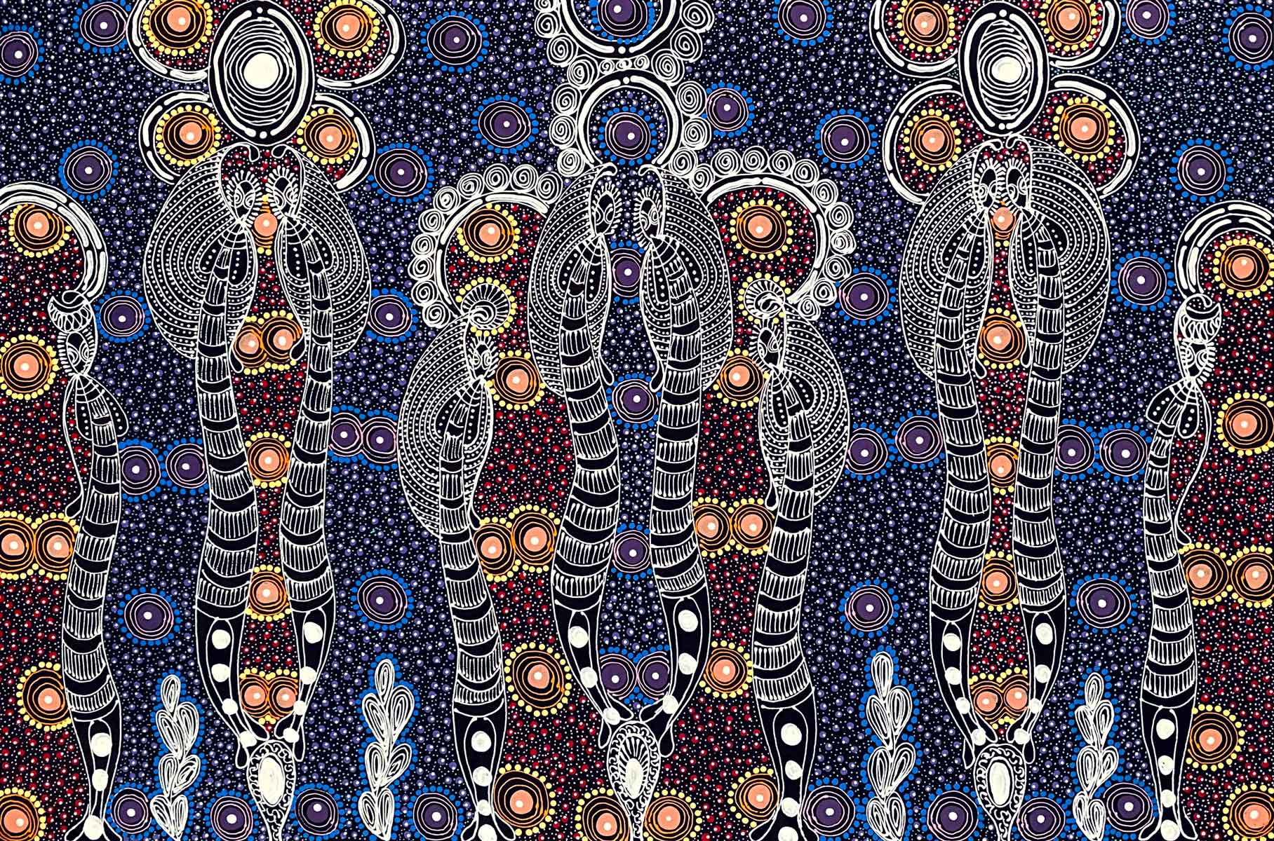 Dreamtime Sisters by Colleen Wallace Nungari (SOLD)
