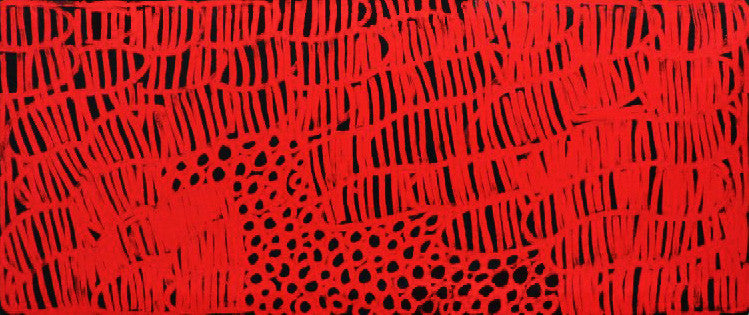 Awely Atnwengerrp by Minnie Pwerle (SOLD), 210cm x 90cm. Aboriginal Painting. #AboriginalArt #UtopiaLane