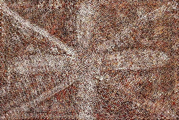 Bush Medicine by Patsy Long Kemarre (SOLD), 45cm x 30cm. Aboriginal Painting. #AboriginalArt #UtopiaLane