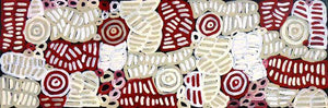 My Mother's Country by Betty Mbitjana, 90cm x 30cm. Aboriginal Painting. #AboriginalArt #UtopiaLane