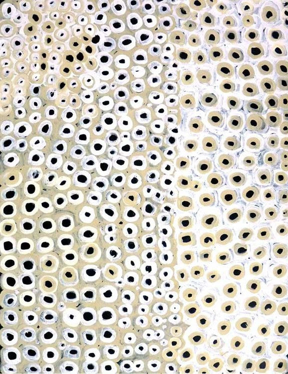 Soakage by Lena Pwerle (SOLD), 120cm x 90cm. Aboriginal Painting. #AboriginalArt #UtopiaLane