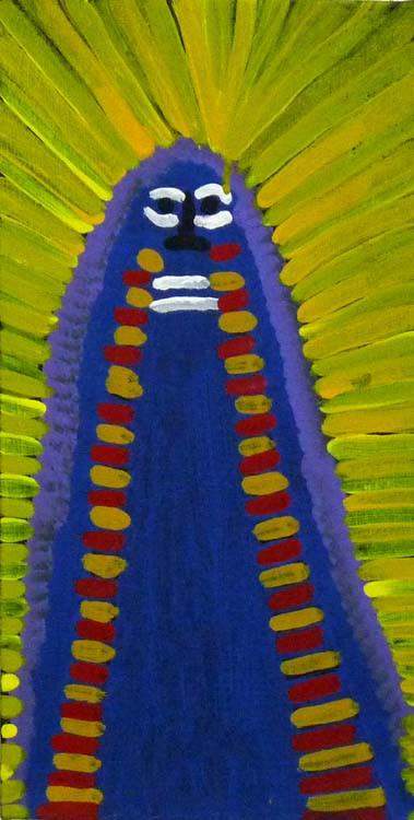 Atham-areny Story by Angelina Ngale (Pwerle) by Angelina Ngale (Pwerle), 40cm x 20cm. Australian Aboriginal Art.