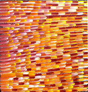 Anaty (Desert Yam) by Lisa Mills Pwerle, 45cm x 45cm. Aboriginal Painting. #AboriginalArt #UtopiaLane