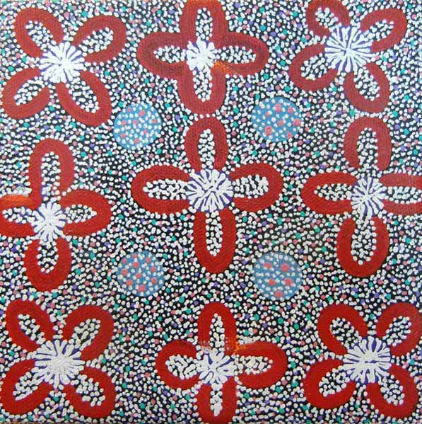 Ilyarnayt by Michelle Lion Kngwarrey (SOLD), 15cm x 15cm. Aboriginal Painting. #AboriginalArt #UtopiaLane