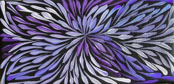 Wild Flowers by Sacha Long Petyarre, 20cm x 10cm. Aboriginal Painting. #AboriginalArt #UtopiaLane