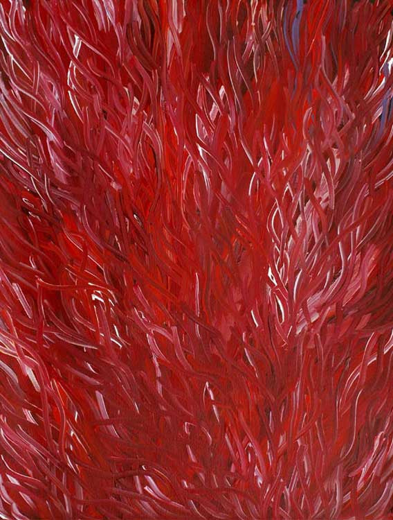 Grass Seed Dreaming by Barbara Weir (SOLD), 60cm x 45cm. Aboriginal Painting. #AboriginalArt #UtopiaLane