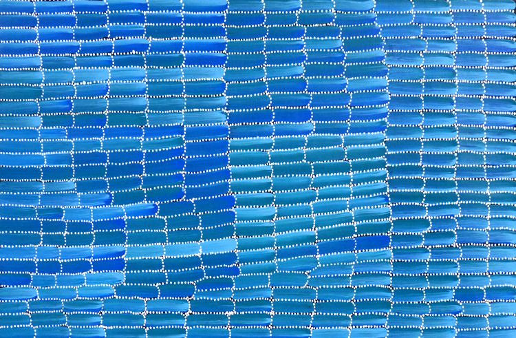 Anaty (Desert Yam) by Jeannie Mills Pwerle (SOLD), 90cm x 60cm. Aboriginal Painting. #AboriginalArt #UtopiaLane