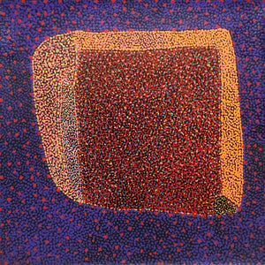 Bush Plum Dreaming by Josie Petrick Kemarre by Josie (Josepha) Petrick, 30cm x 30cm. Australian Aboriginal Art.