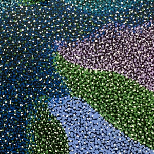 Bush Plum Dreaming by Josie Petrick Kemarre by Josie (Josepha) Petrick, 30cm x 30cm. Australian Aboriginal Art.