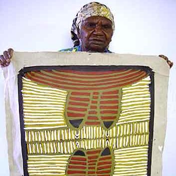 Awelye for Arnkerrthe by Ada Bird Petyarre by Ada Bird Petyarre, 60cm x 60cm. Australian Aboriginal Art.