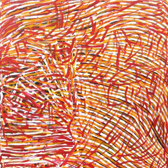 Anthep Awely by Molly Pwerle by Molly Pwerle, 120cm x 120cm. Australian Aboriginal Art.