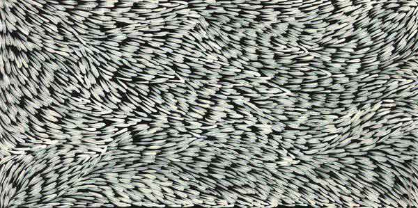 Leaves by Gloria Petyarre by Gloria Petyarre, 90cm x 45cm. Australian Aboriginal Art.