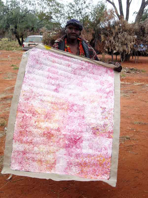 Anwekety (Conkerberry) by Kathleen Ngale by Kathleen Ngale, 120cm x 90cm. Australian Aboriginal Art.