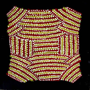 Awelye for Arnkerrthe by Myrtle Petyarre by Myrtle Petyarre, 30cm x 30cm. Australian Aboriginal Art.