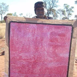 Anwekety (Conkerberry) by Kathleen Ngale by Kathleen Ngale, 90cm x 90cm. Australian Aboriginal Art.