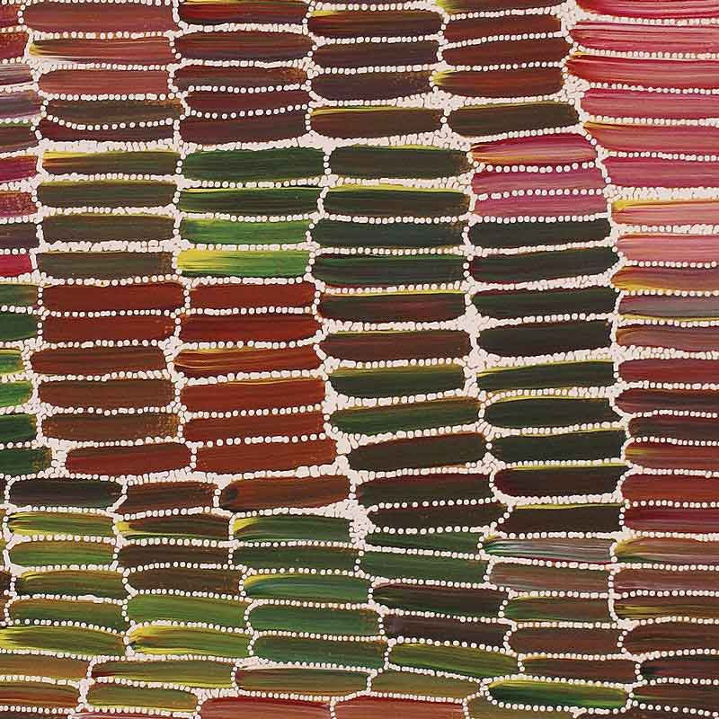 Anaty (Desert Yam) by Jeannie Mills Pwerle, 120cm x 60cm. Aboriginal Painting. #AboriginalArt #UtopiaLane