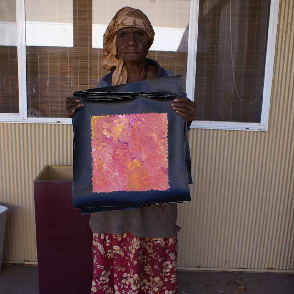 Anwekety (Conkerberry) by Polly Ngale-by-Polly Ngale-30cm x 30cm-at-Utopia-Lane-Gallery #AboriginalArt #Polly Ngale