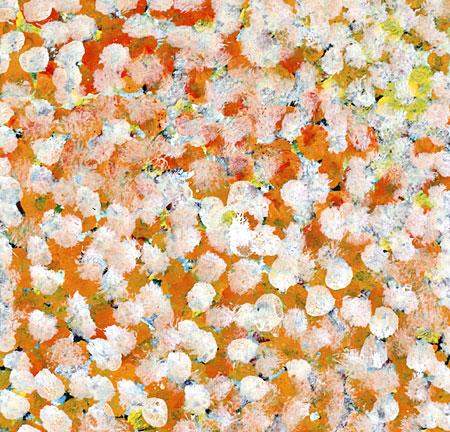 Anwekety (Conkerberry) by Polly Ngale, 30cm x 30cm. Aboriginal Painting. #AboriginalArt #UtopiaLane