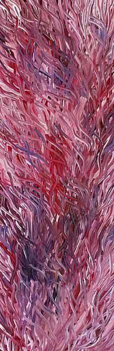 Grass Seed Dreaming by Barbara Weir by Barbara Weir, 90cm x 30cm. Australian Aboriginal Art.