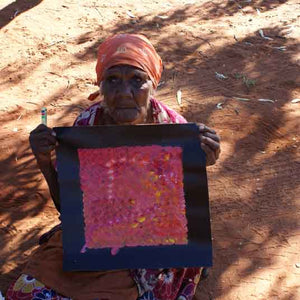 Anwekety (Conkerberry) by Polly Ngale by Polly Ngale, 30cm x 30cm. Australian Aboriginal Art.