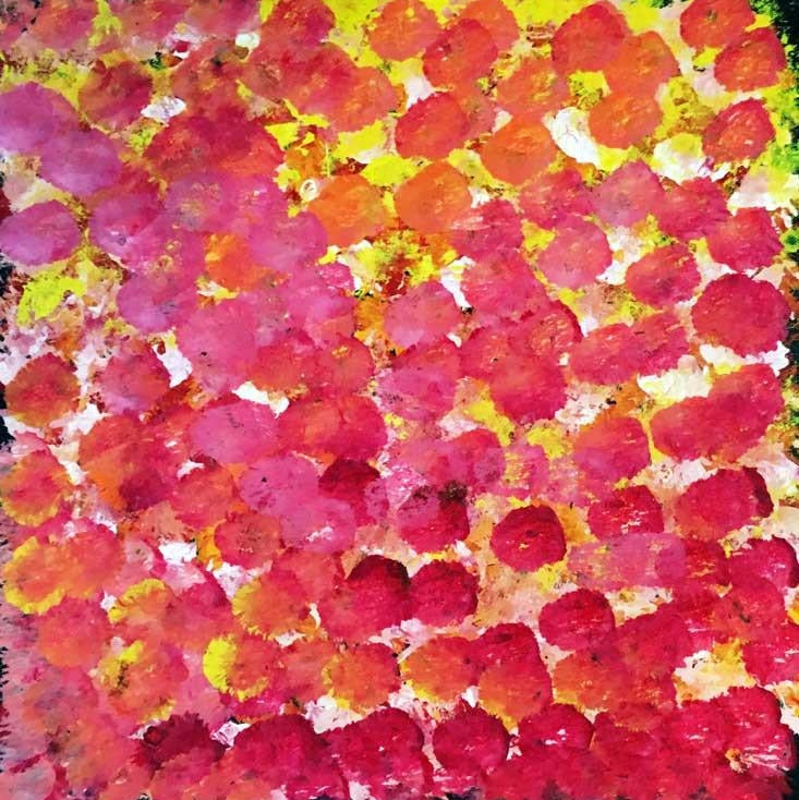 Anwekety (Conkerberry) by Polly Ngale, 30cm x 30cm. Aboriginal Painting. #AboriginalArt #UtopiaLane