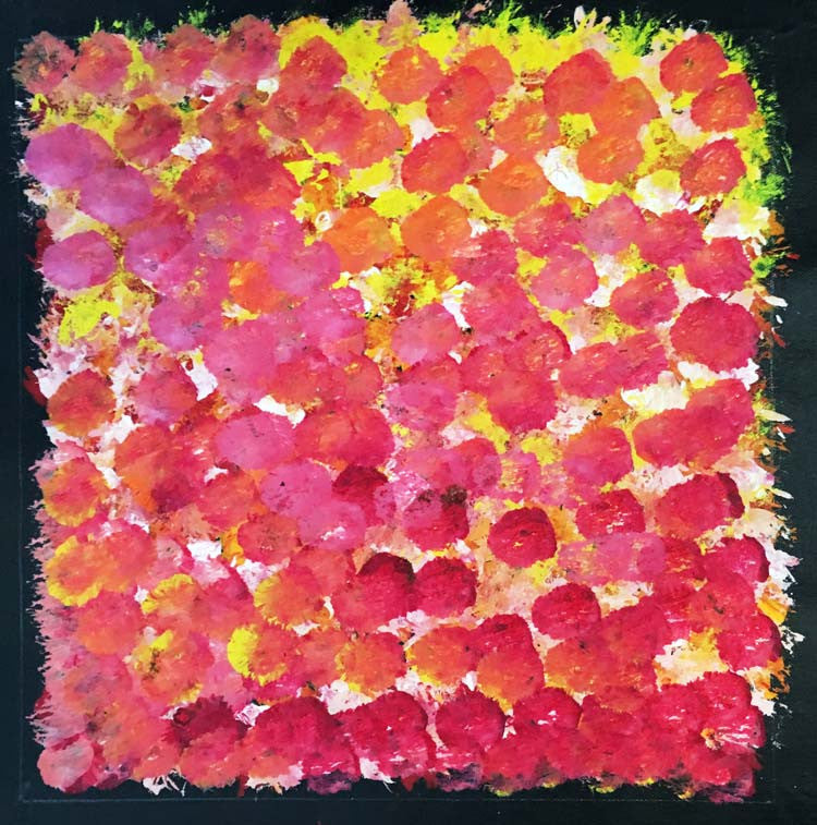 Anwekety (Conkerberry) by Polly Ngale, 30cm x 30cm. Aboriginal Painting. #AboriginalArt #UtopiaLane
