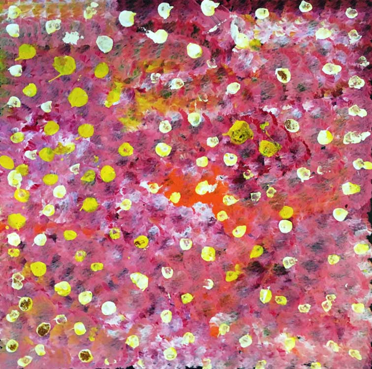 Anwekety (Conkerberry) by Polly Ngale (SOLD), 30cm x 30cm. Aboriginal Painting. #AboriginalArt #UtopiaLane