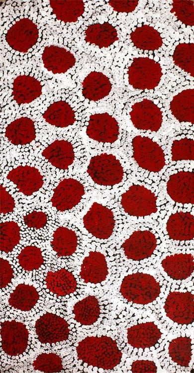 Anwekety (Conkerberry) by Glady Kemarre (SOLD), 90cm x 45cm. Aboriginal Painting. #AboriginalArt #UtopiaLane