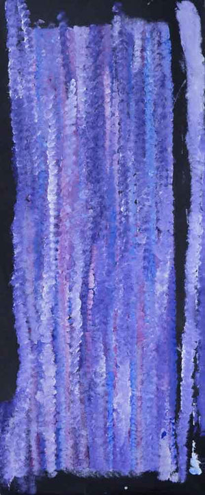 Anwekety (Conkerberry) by Kathleen Ngale by Kathleen Ngale, 90cm x 30cm. Australian Aboriginal Art.