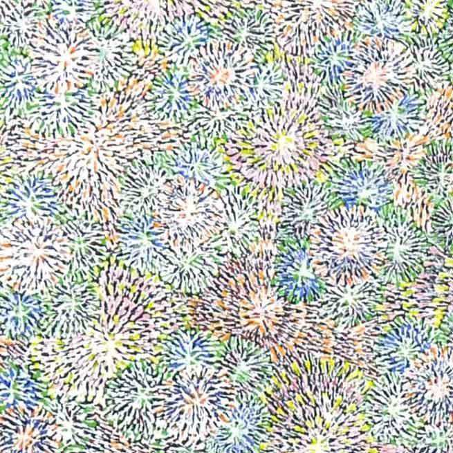 Ilyarnaty by Sarah Morton Kngwarreye by Sarah Morton Kngwarrey, 90cm x 30cm. Australian Aboriginal Art.