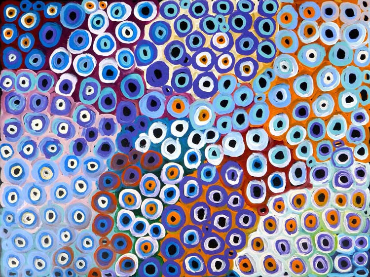 Soakages by Lena Pwerle (SOLD), 120cm x 90cm. Aboriginal Painting. #AboriginalArt #UtopiaLane
