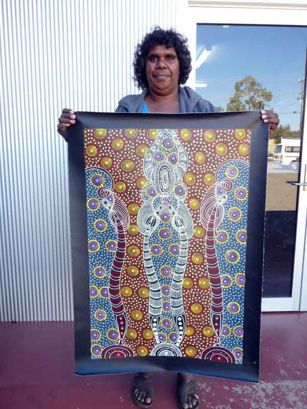 Dreamtime Sisters by Colleen Wallace Nungari. Shop from Utopia Lane Art #AboriginalArt