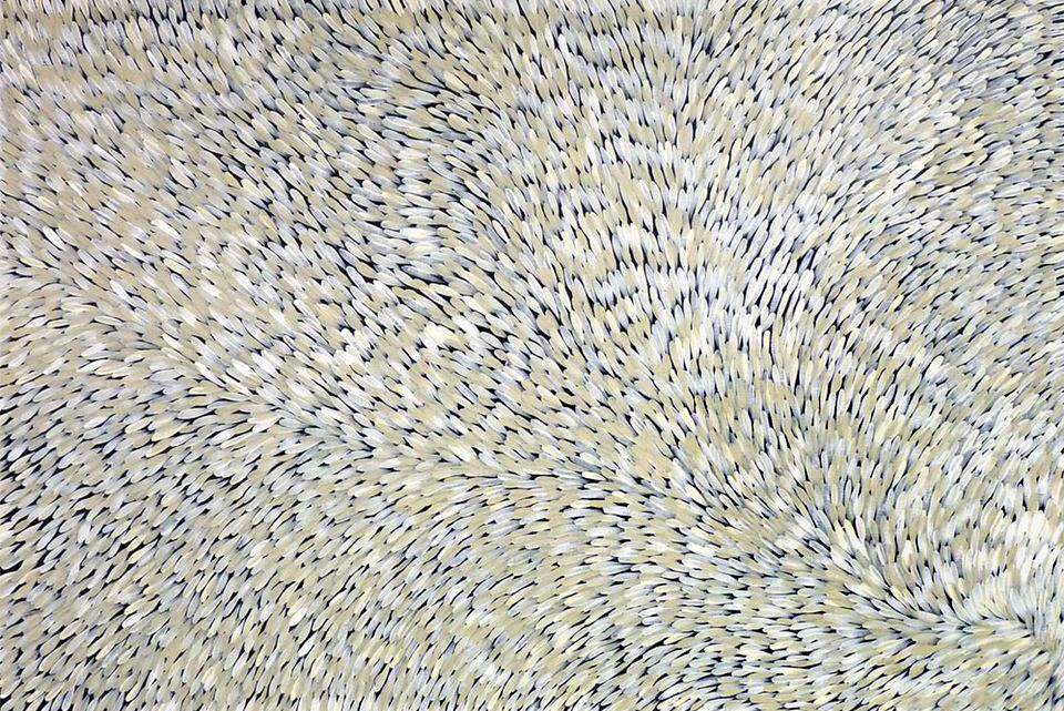 Leaves by Gloria Petyarre, 180cm x 120cm. Aboriginal Painting. #AboriginalArt #UtopiaLane