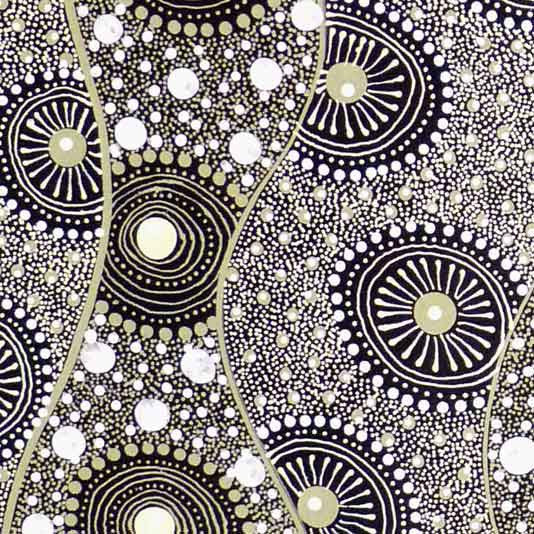 Aboriginal painting by Karen Bird Ngale titled "Alpar Seed Story". Learn more at www.utopialaneart.com.au  #aboriginalart #utopialaneart  #dotpainting