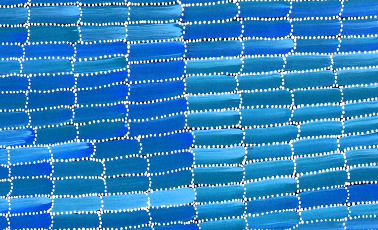 Anaty (Desert Yam) by Jeannie Mills Pwerle (SOLD), 90cm x 60cm. Aboriginal Painting. #AboriginalArt #UtopiaLane