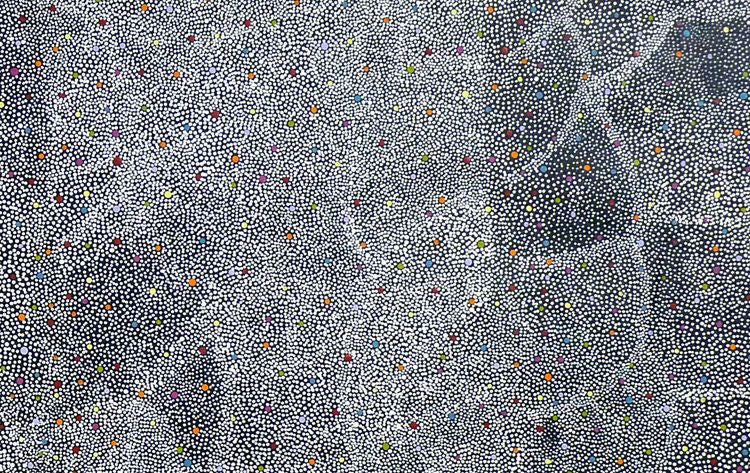 Anwekety (Conkerberry) by Elizabeth Mpetyane (SOLD), 180cm x 90cm. Aboriginal Painting. #AboriginalArt #UtopiaLane