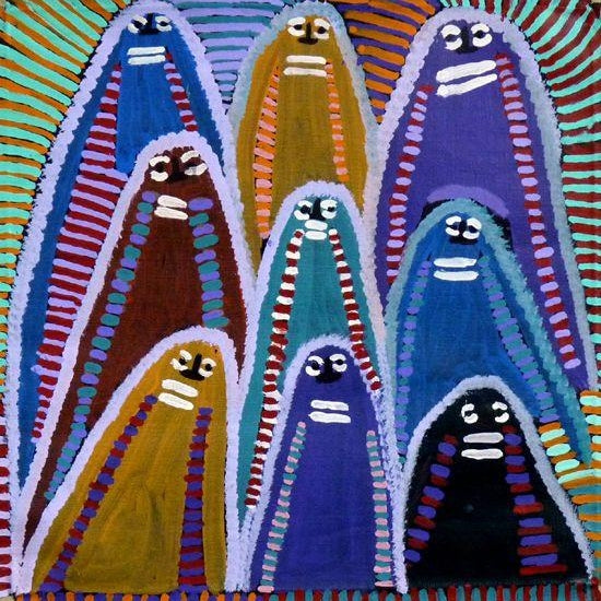 Atham-areny Story by Angelina Ngale (Pwerle), 45cm x 45cm. Aboriginal Painting. #AboriginalArt #UtopiaLane