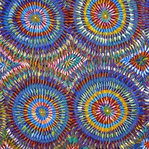 Ngkwerlp (Wild Tobacco) by Violet Payne Ngale, 90cm x 90cm. Aboriginal Painting. #AboriginalArt #UtopiaLane