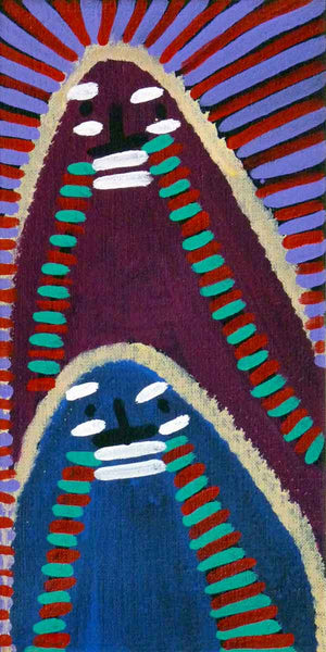 Atham-areny Story by Angelina Ngale (Pwerle)-by-Angelina Ngale (Pwerle)-30cm x 15cm-at-Utopia-Lane-Gallery #AboriginalArt #Angelina Ngale (Pwerle)