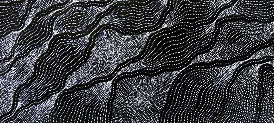 Country by Delvine Petyarre (SOLD), 90cm x 60cm. Aboriginal Painting. #AboriginalArt #UtopiaLane