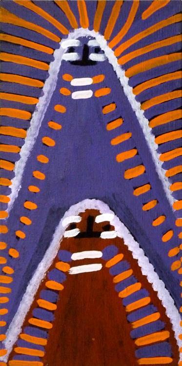Atham-areny Story by Angelina Ngale by Angelina Ngale (Pwerle), 40cm x 20cm. Australian Aboriginal Art.