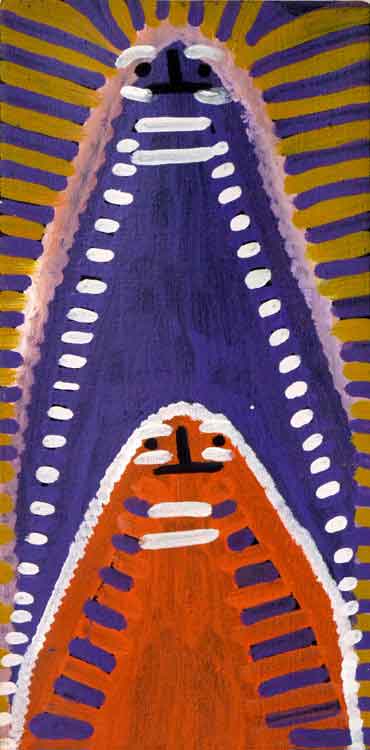 Atham-areny Story by Angelina Ngale (Pwerle), 40cm x 20cm. Aboriginal Painting. #AboriginalArt #UtopiaLane