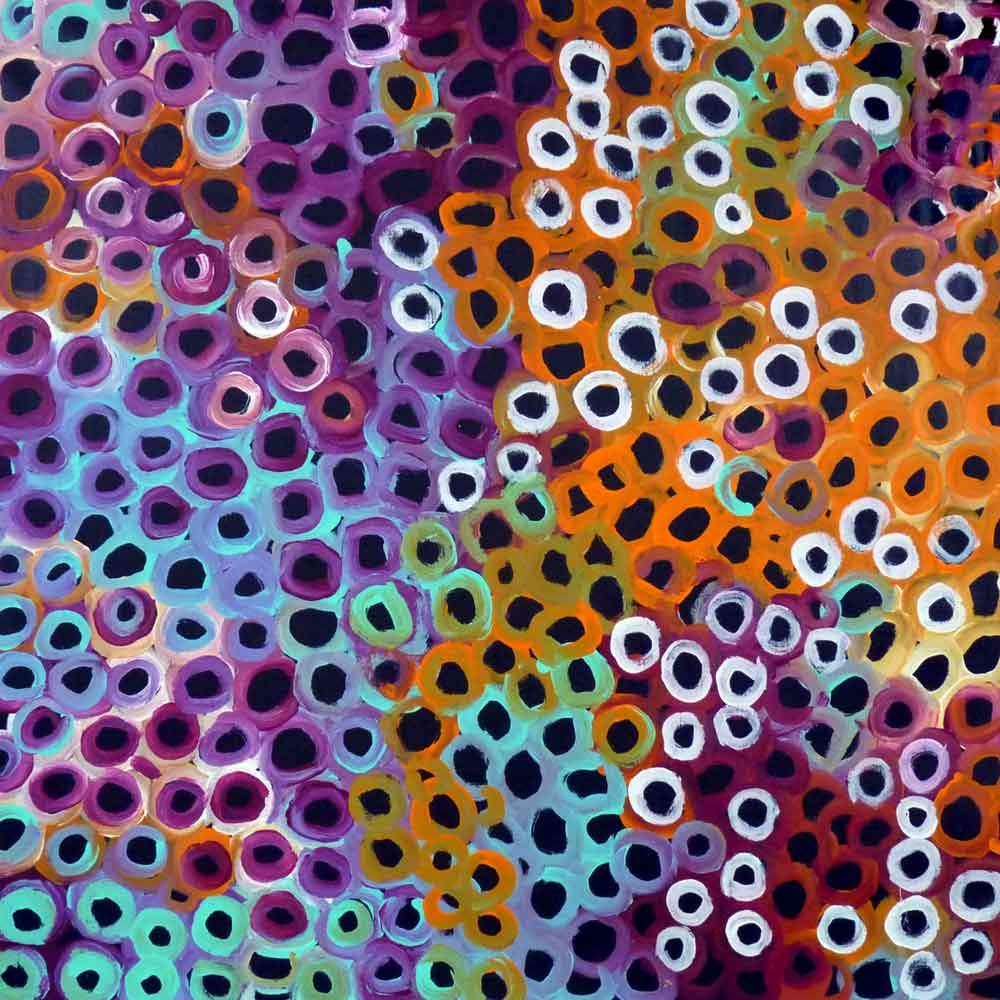 Painting by Lena Pwerle #lenapwerle #aboriginalart www.utopialaneart.com.au