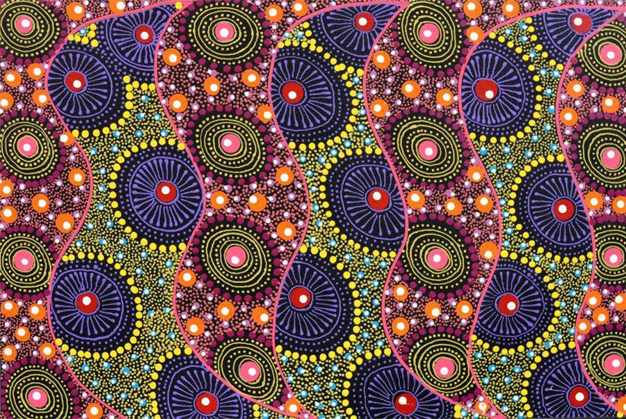 Alpar Seed Story by Karen Bird Ngale by Karen Bird Ngale, 45cm x 30cm. Australian Aboriginal Art.