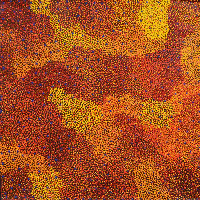 Bush Plum Dreaming by Josie (Josepha) Petrick, 45cm x 45cm. Aboriginal Painting. #AboriginalArt #UtopiaLane